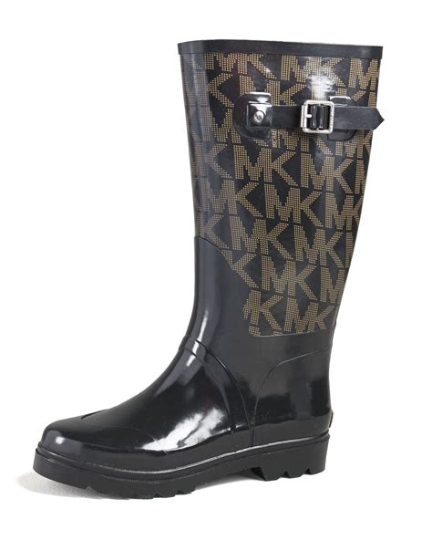 michael kors tall logo rain boots|michael kors waterproof boots.